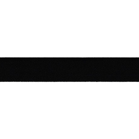 Лента 25 мм  эластичная РБ, черный