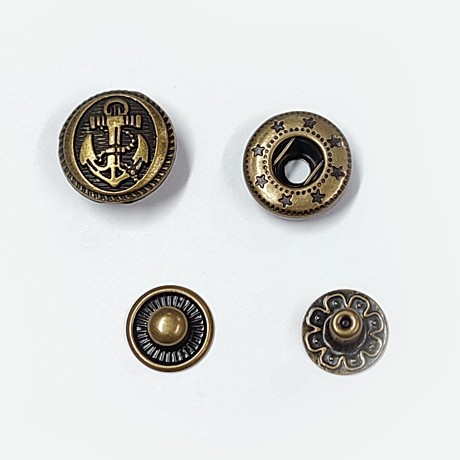 Кнопки металл BLITZ PJ 004 d 15mm 1 шт