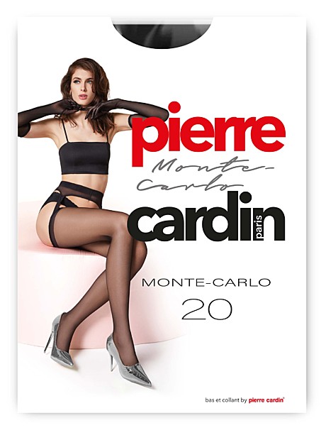 Чулки женские PIERRE CARDIN MONTE-CARLO 20 с поясом NERO