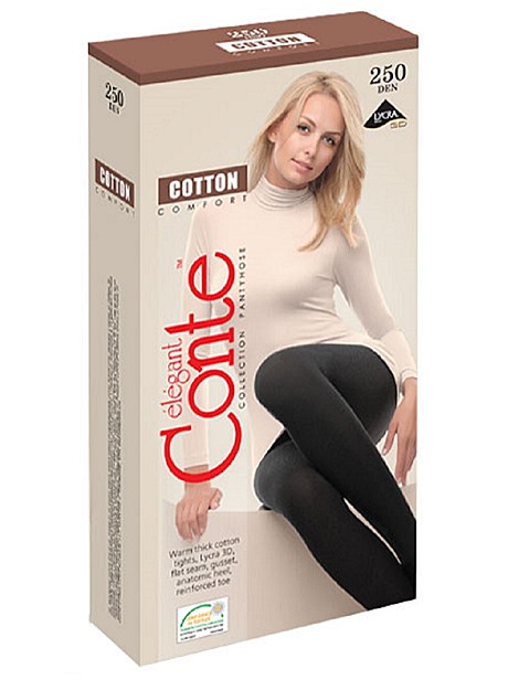 Колготки женские CONTE COTTON 250 den XL