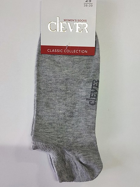 Носки женские CLEVER Д325 меланж серый